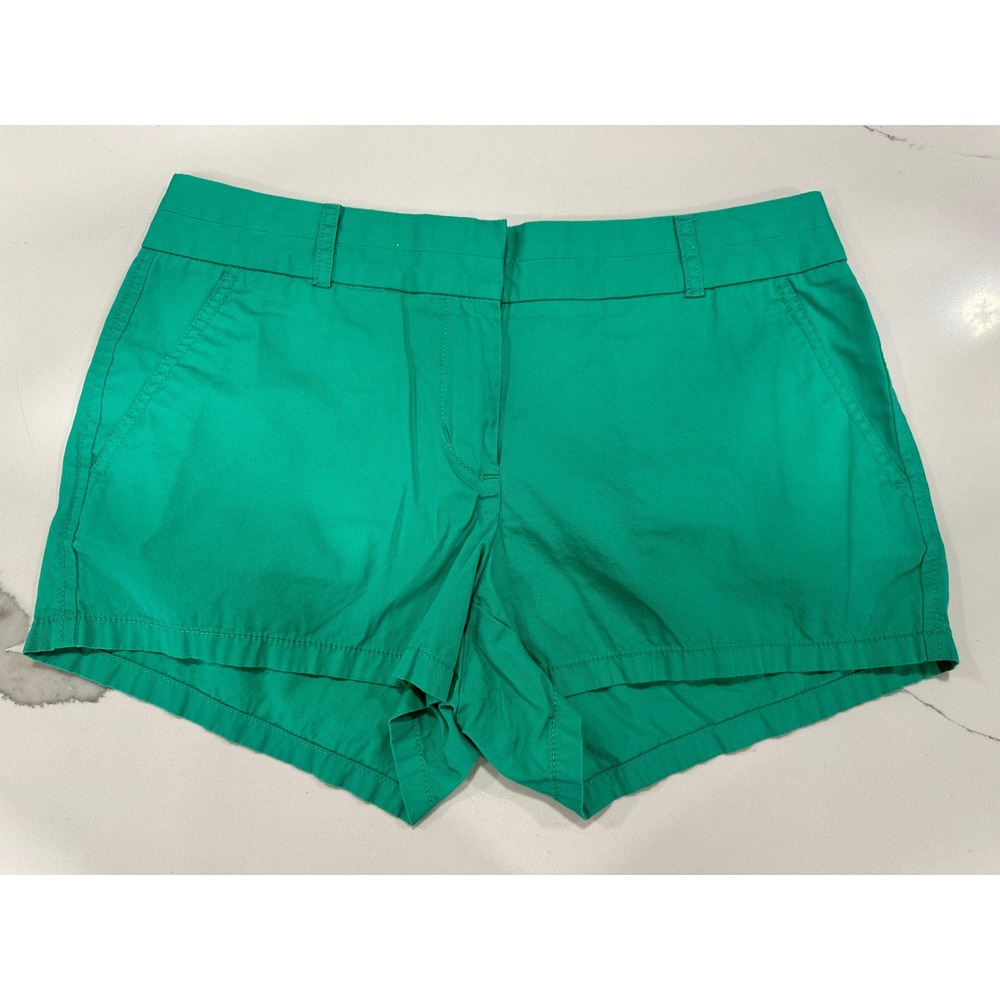 J.Crew Broken-In Chino Shorts Womens 6 Kelly Green Cotton Preppy Summer Casual